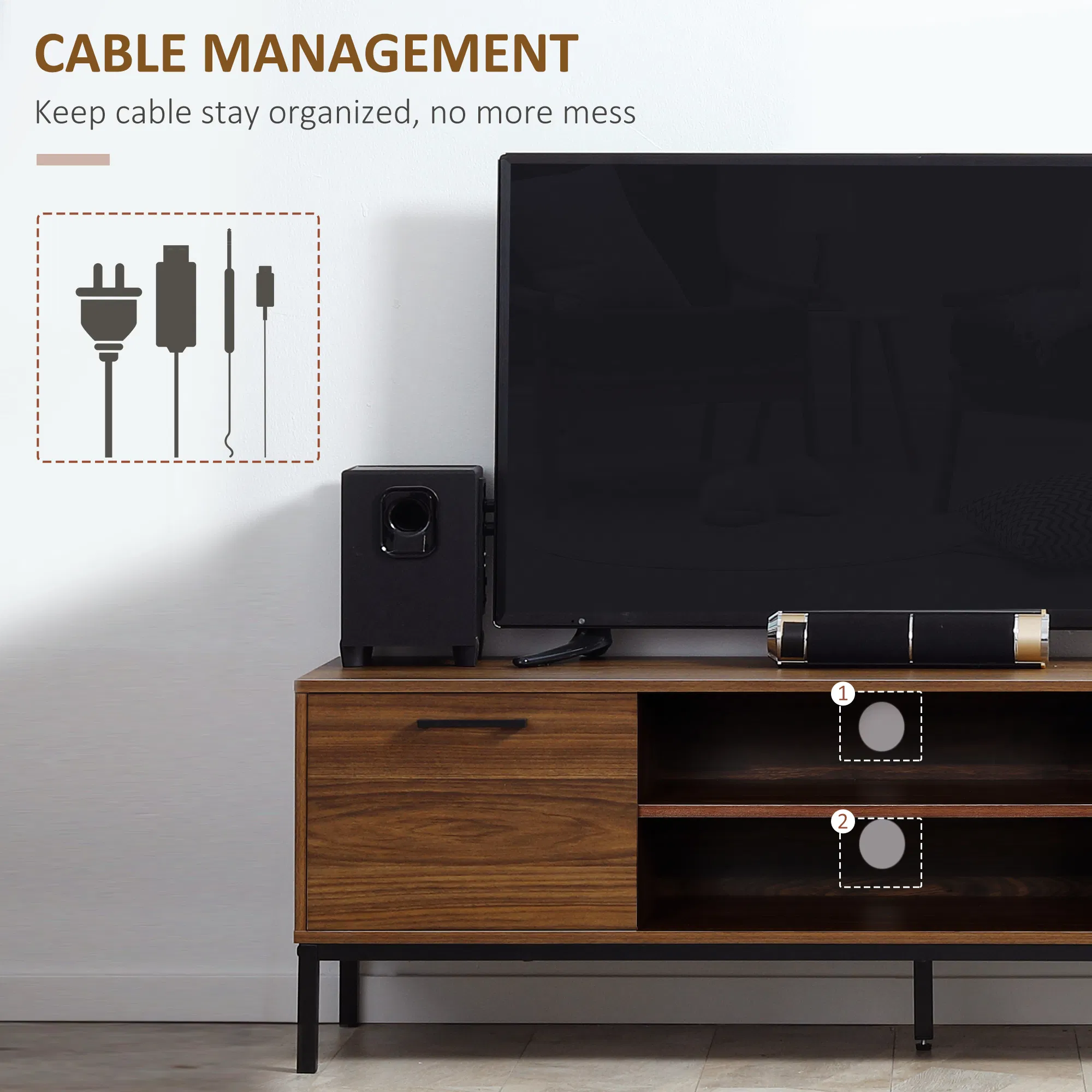 TV Stand with Storage, picture 2 of 5