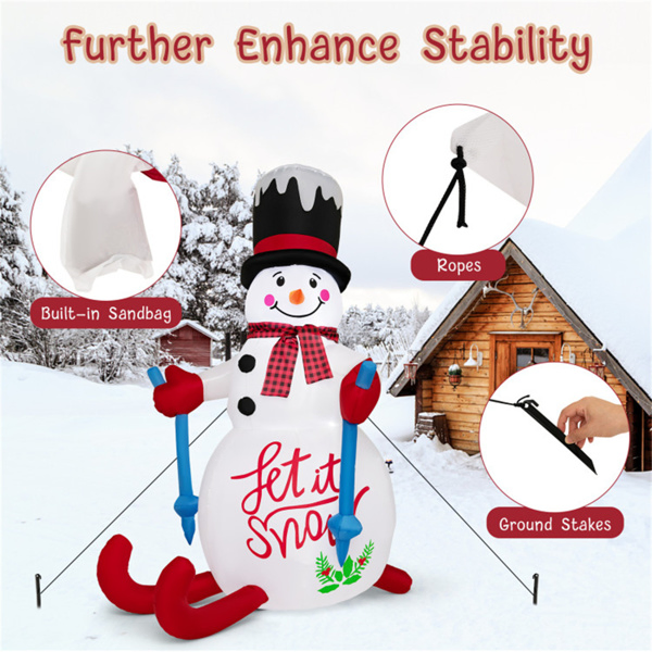 7.2英尺圣诞装饰圣诞充气圣诞老人雪橇 (AMAZON 禁售)周末不发货-17