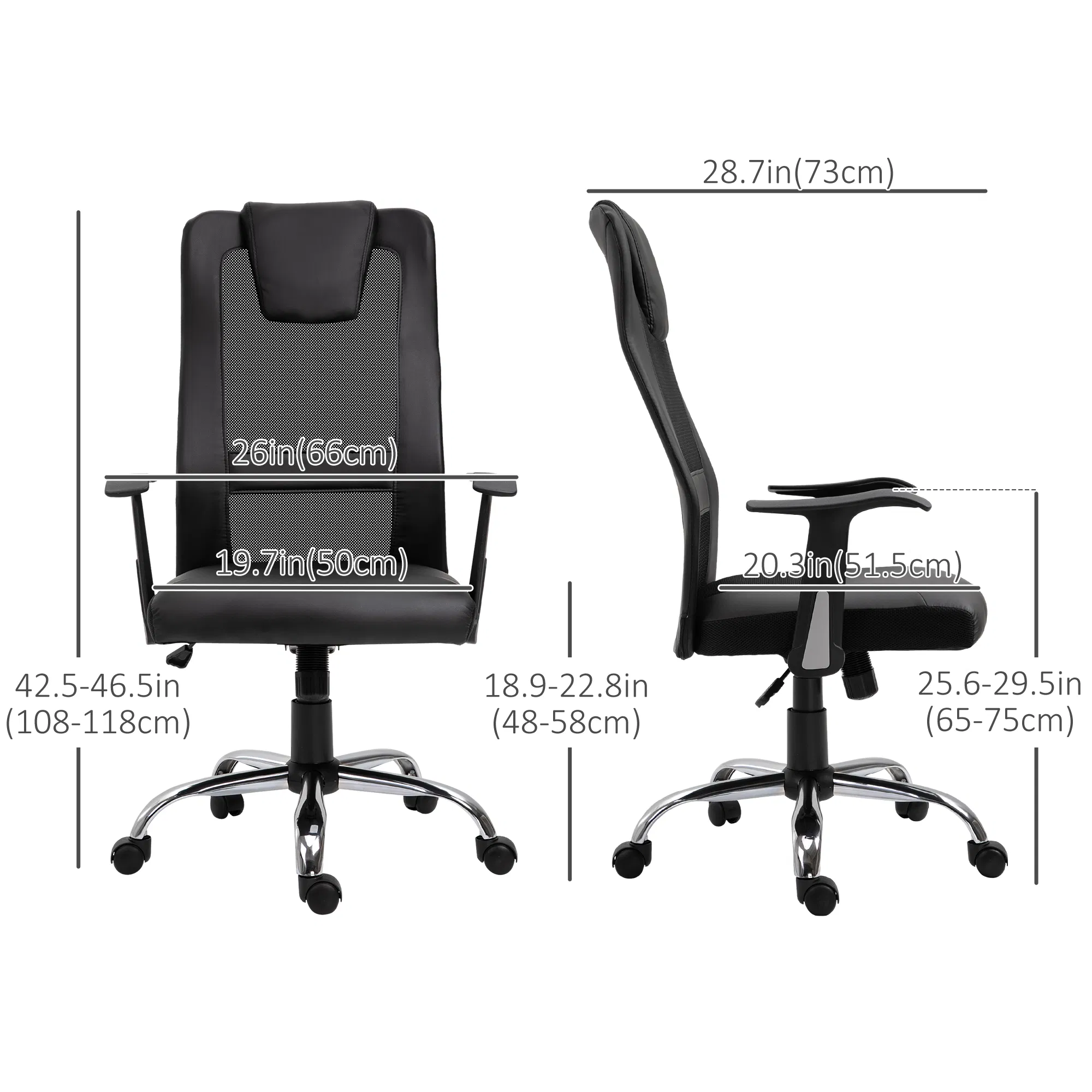 Ergonomic Office Chair with Thick Padded Headrest β photo 3