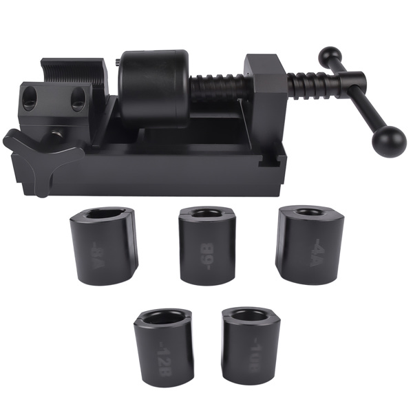 油管接头安装工具 Aluminum Fuel Line Fittings Installation Tool Fuel Hose Repair Tool Kit Black Fit from -4 to -16 Hose End Socket Nuts-20