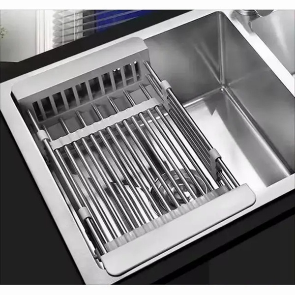 Adjustable Immersion Sink Dish Drying Rack With Stainless Steel Drain Basket - Portable And Retractable Space-Saving Fruit And Vegetable Solution(UPS/UPS logistics delivery supports self-pickup)-16