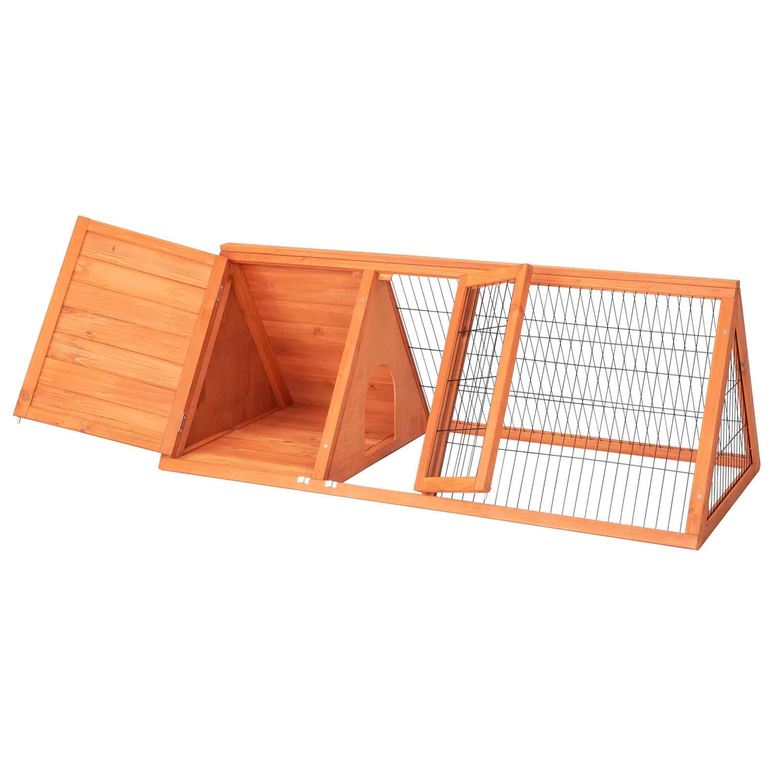 50" Wooden Rabbit Guinea Pig Hutch Wooden Rabbit Guinea Pig House image 4