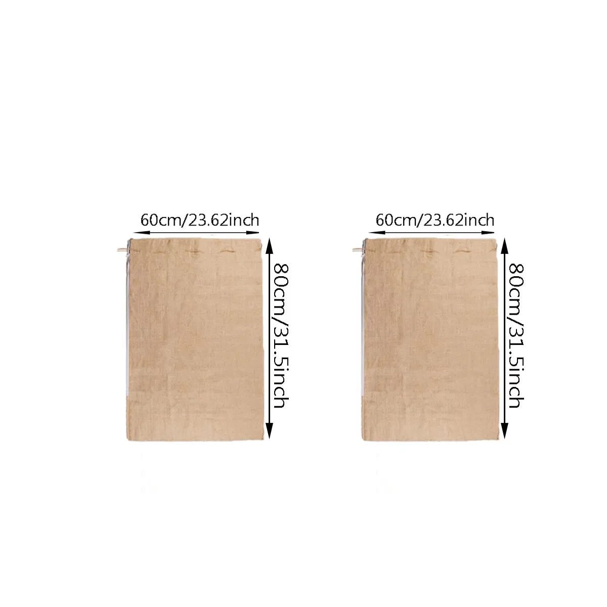 2 Packs Burlap Plant Cover Bags 3 Sizes Tree Freeze Protection Blanket Reusable Warm Plant Frost Cloth with Drawstring and Zipper