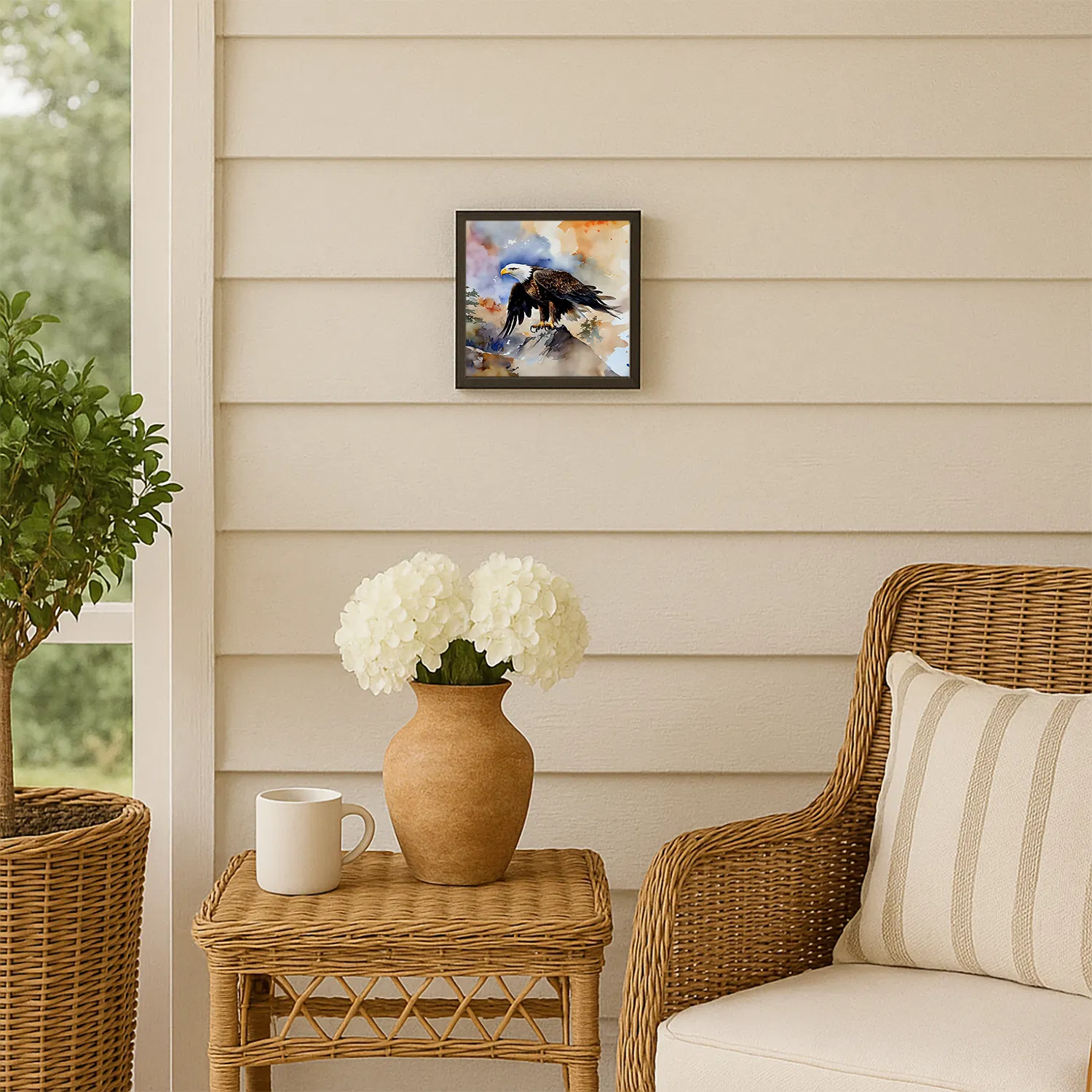 Eagle Framed Metal Print, 8x8, picture 2 of 3