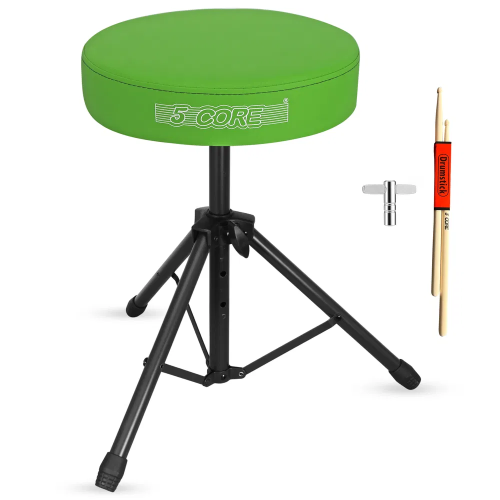 5 Core Drum Throne 3" Thick Padded Memory Foam Comfortable Drummer Stool 330Lb Capacity Adjustable image 24