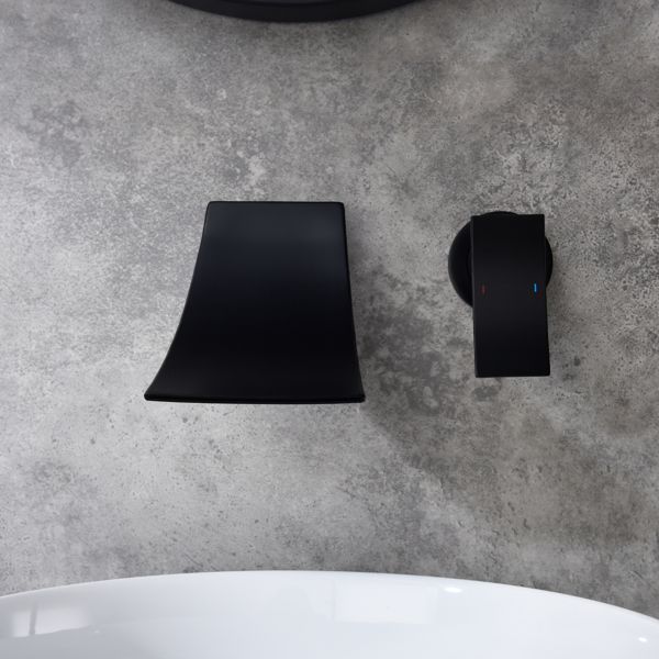 壁挂式浴室瀑布式水龙头Wall mounted bathroom waterfall faucet-15