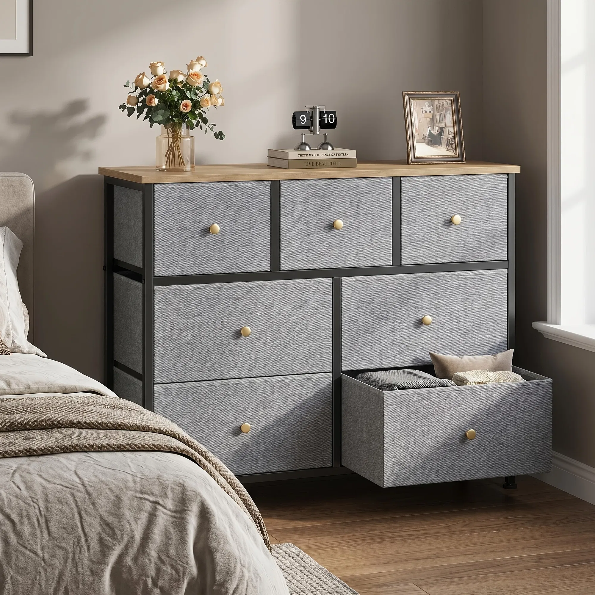 7-Drawer Fabric Dresser, picture 2 of 7