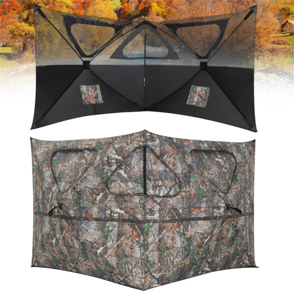 2-Panel See-Through Hunting Blind - Pop-Up Design with 3 Shoot Through Ports-15