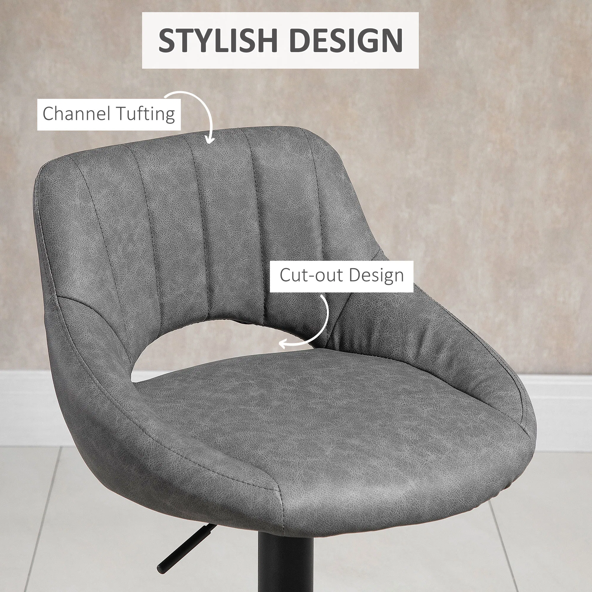 Swivel Bar Stools Set of 2, picture 2 of 5