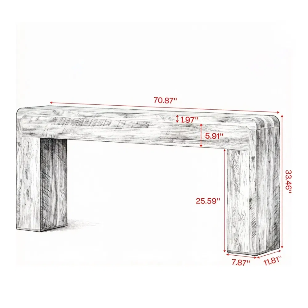 Farmhouse Console Table, picture 4 of 5