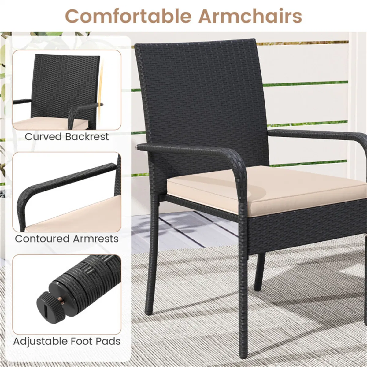 PE Wicker Bistro Set, picture 4 of 5