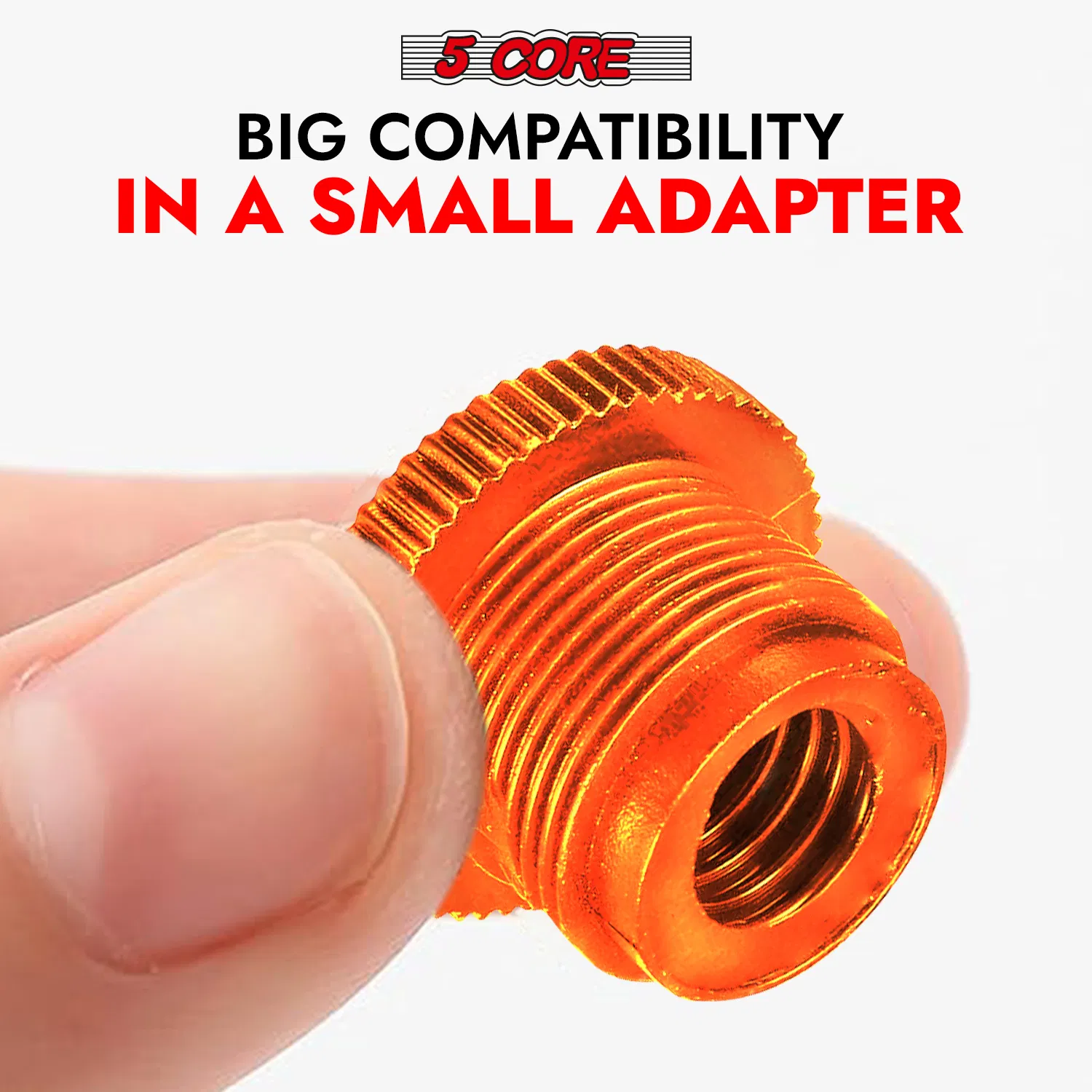 5 Core Microphone Stand Adapter Pack 5/8 M to 3/8 F, 3/8 M to 5/8 F, ¼ image 9