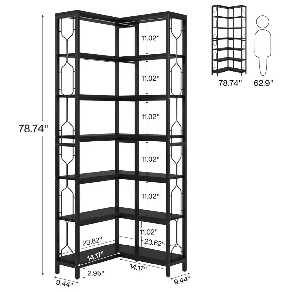 7-Tier Corner Bookshelf, picture 4 of 5