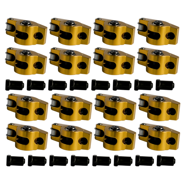 摇臂 Aluminum Self-aligning Roller Rockers Arms 1.5 Ratio For Chevy Small Block SBC Gen I 350 400-17