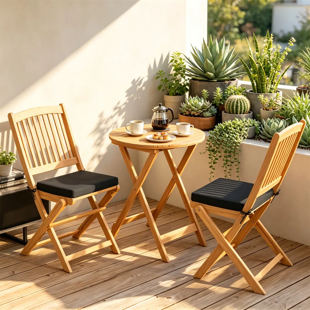 Acacia Wood Patio Bistro Set