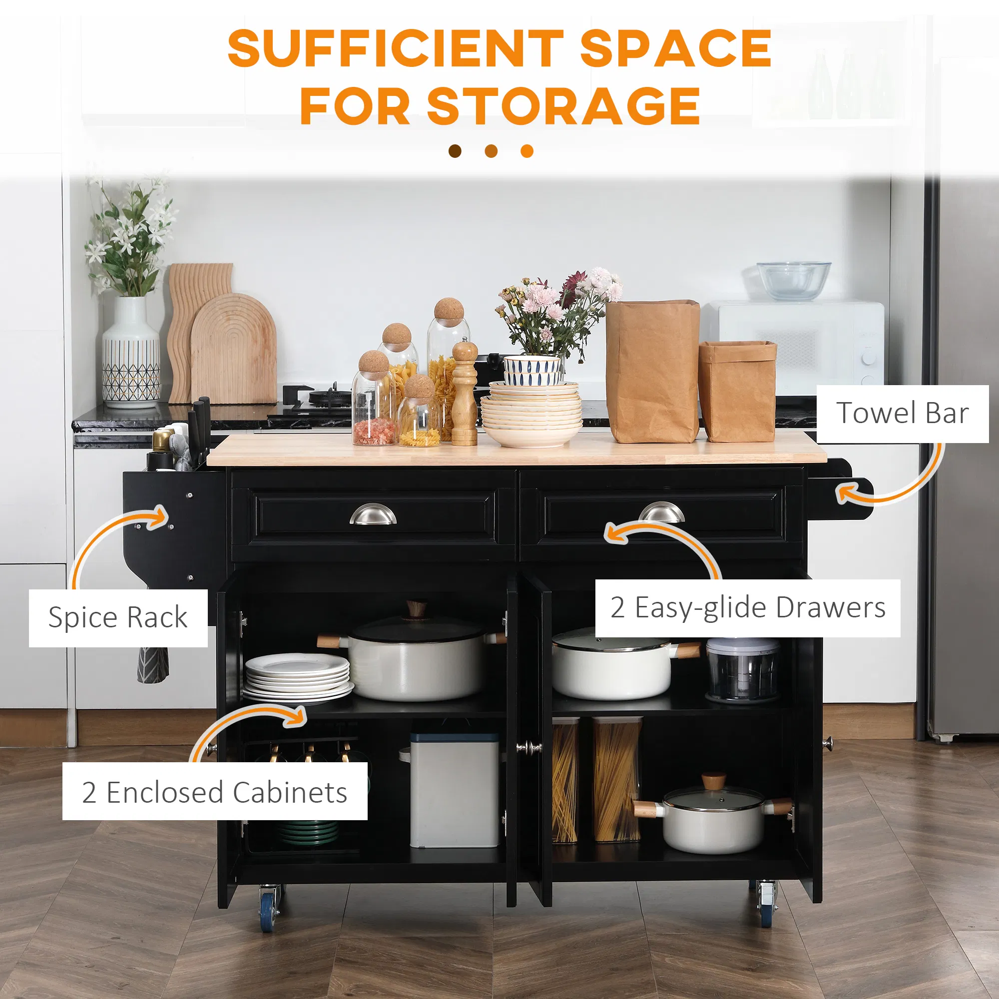 Rolling Kitchen Island, picture 3 of 5