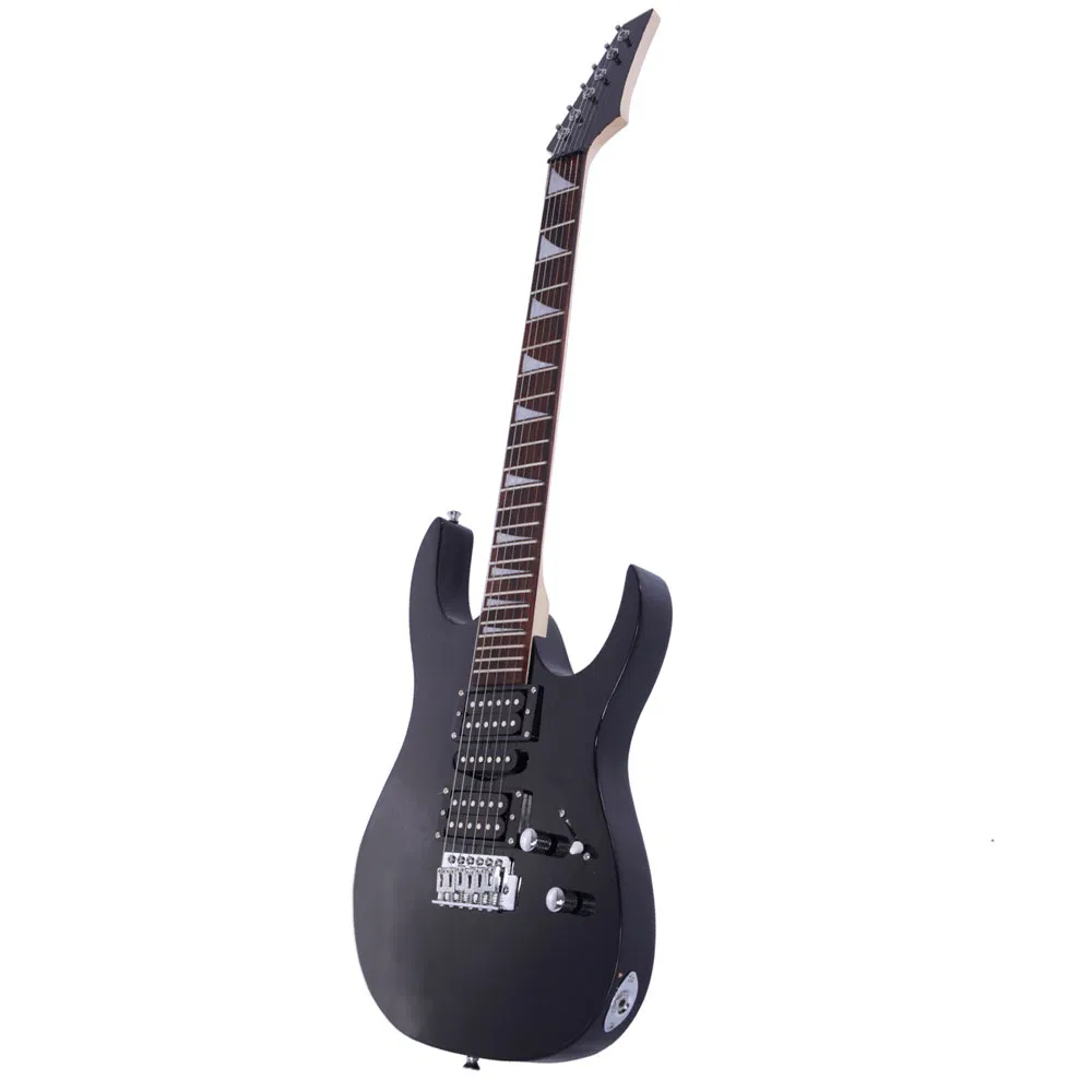 Novice Entry Level 170 Electric Guitar HSH Pickup Bag Strap Paddle Rocker Cable Wrench Tool Black image 5