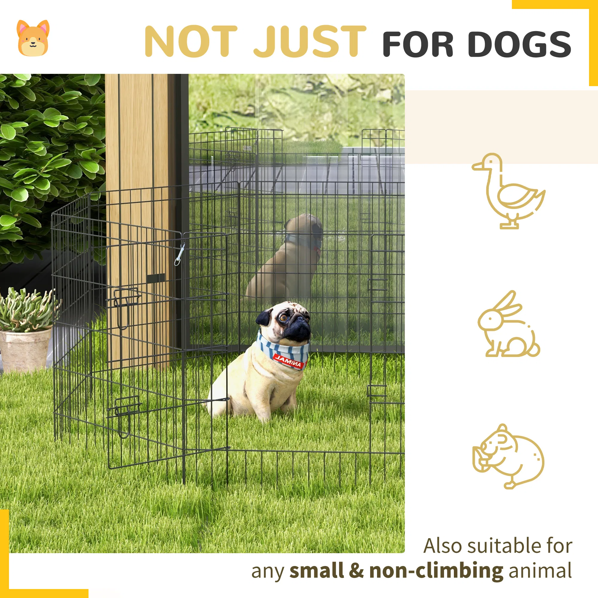 30inch Foldable Metal Exercise Pet Playpen Yard Dog Puppy Kennel Cage 8 Panel — image 1