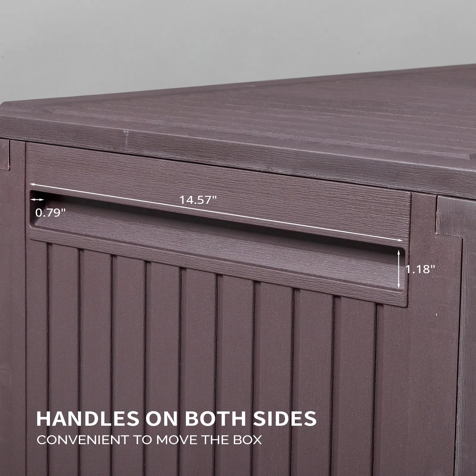 90gal Outdoor Garden Plastic Storage Deck Box Chest Tools Cushions Toys Lockable Seat image 6