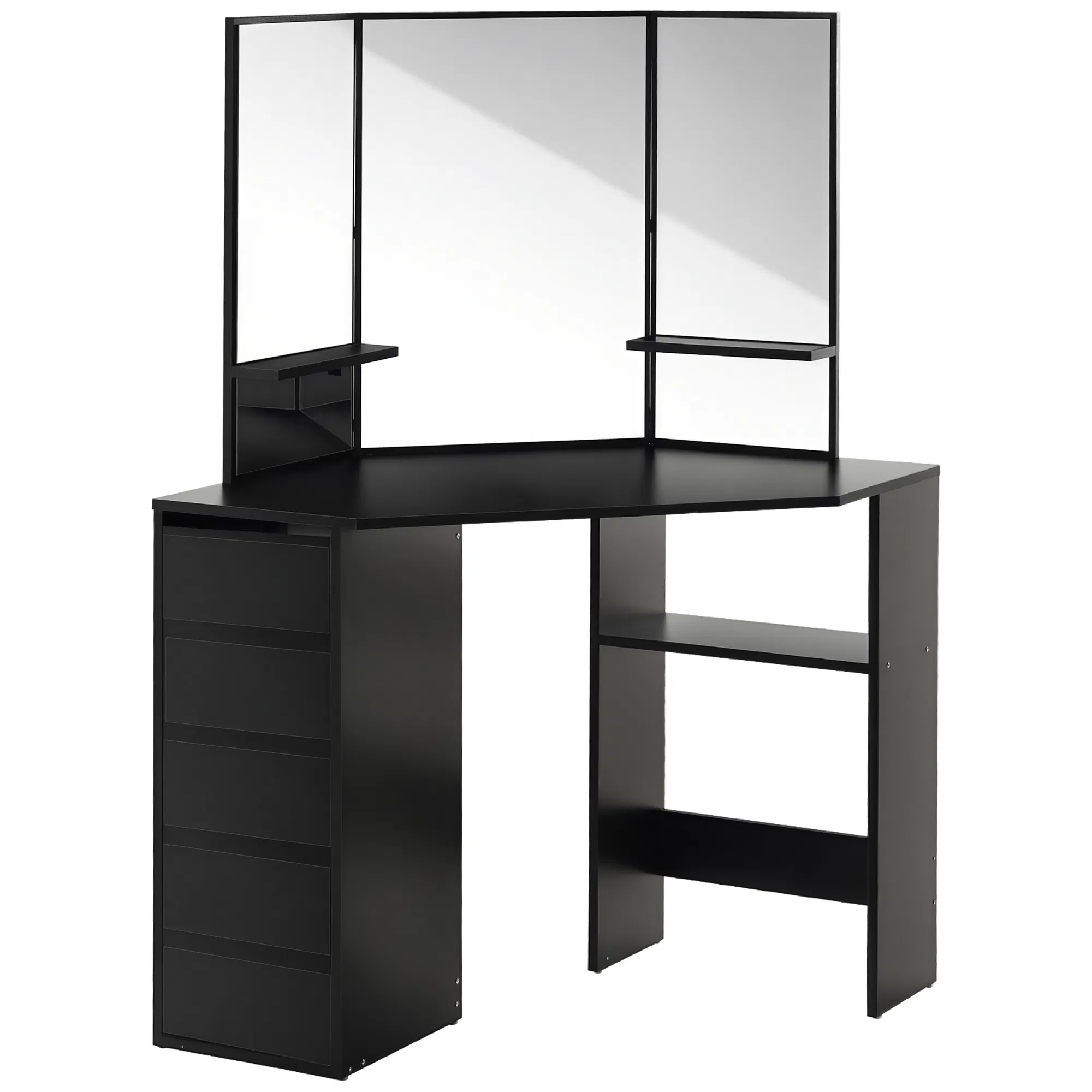 Corner Vanity Desk with Mirror
