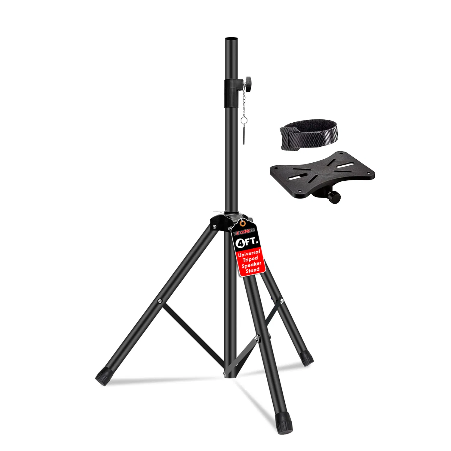 5 Core Speaker Stand Tripod Floor Adjustable Up to 48 Inch DJ Studio Monitor Stands Short Pole Mount