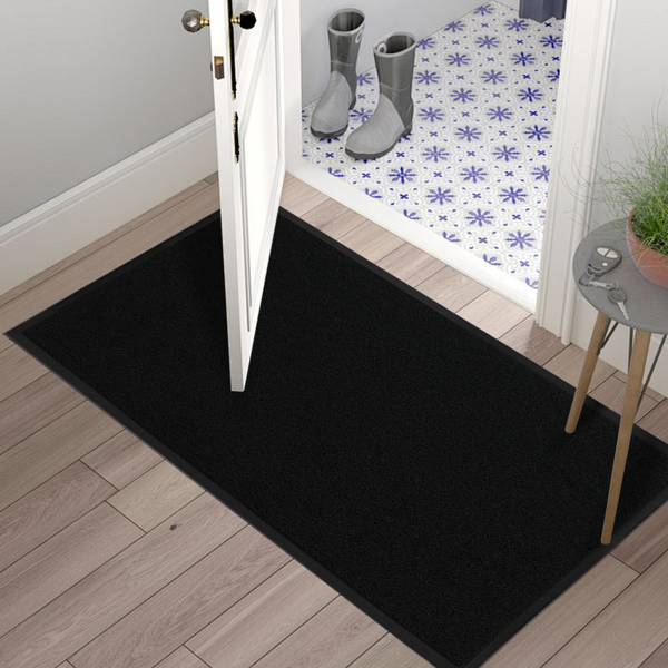 1PC Black PVC Composite Commercial Entrance Mat, 90x150x1.2cm, Extra-Long & Thick Heavy-Duty Floor Protection-10