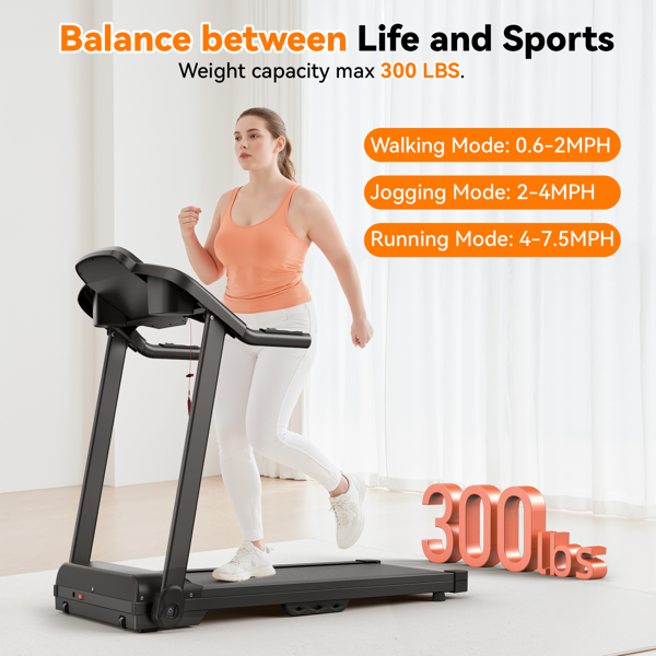 Treadmills for Home Treadmill with Incline Walking Pad Treadmill Running Machine 2.5HP Quiet Brushless, 265 Lbs Capacity, App, Pulse Sensor Heart Rate with LCD Display Holder for Cup & Phone-21