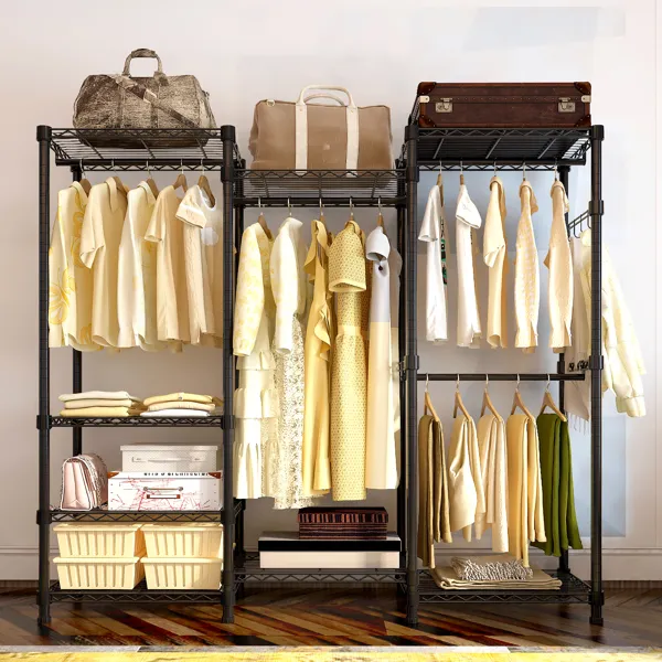 Metal Garment Rack with Shelves, picture 2 of 5