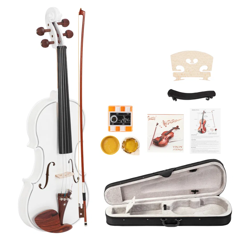 [Do Not Sell on Amazon] GV103 4/4 Spruce Panel Violin Matte White