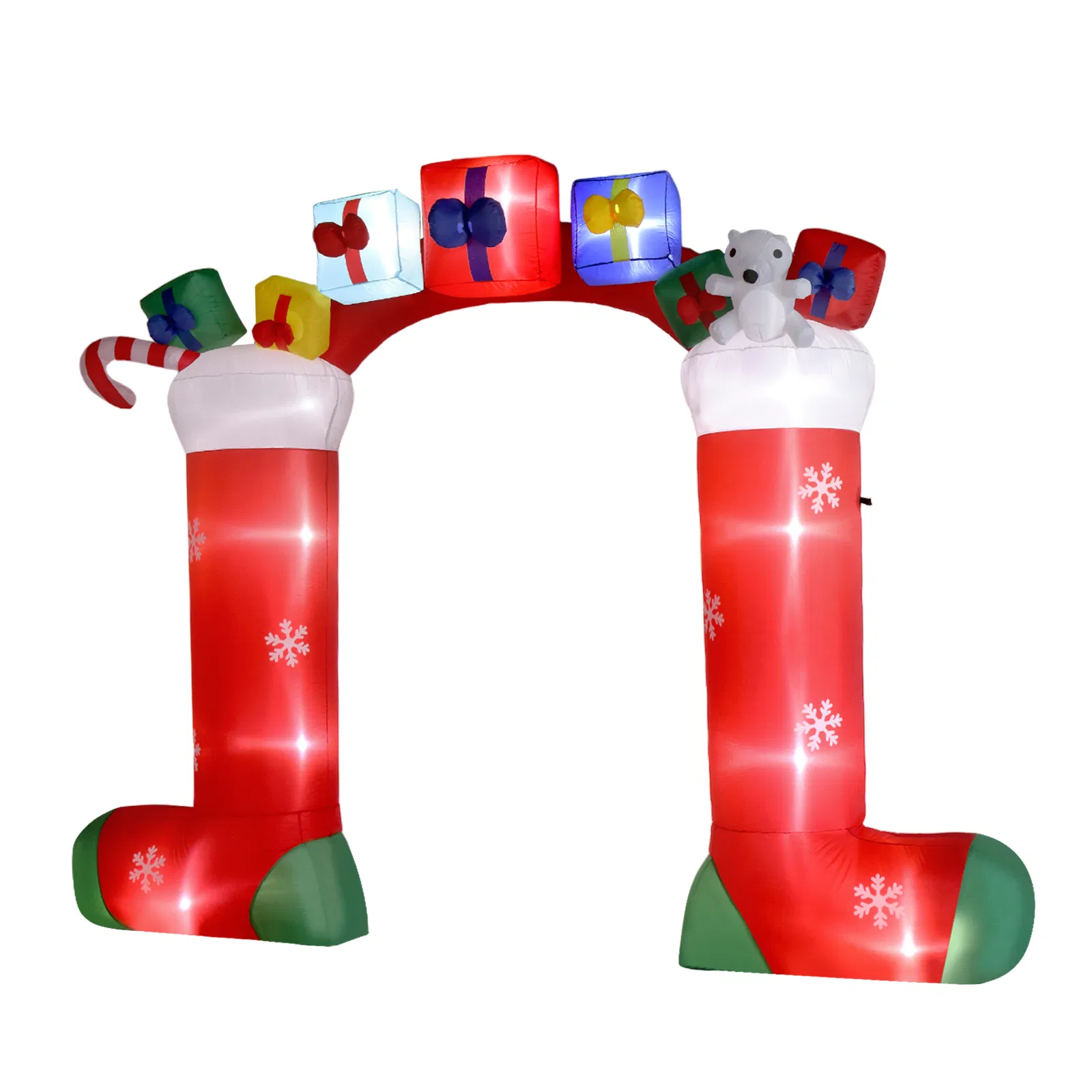 9ft 24W 11 LED Lights Christmas Sock Arch Holiday Arch Decoration image 2