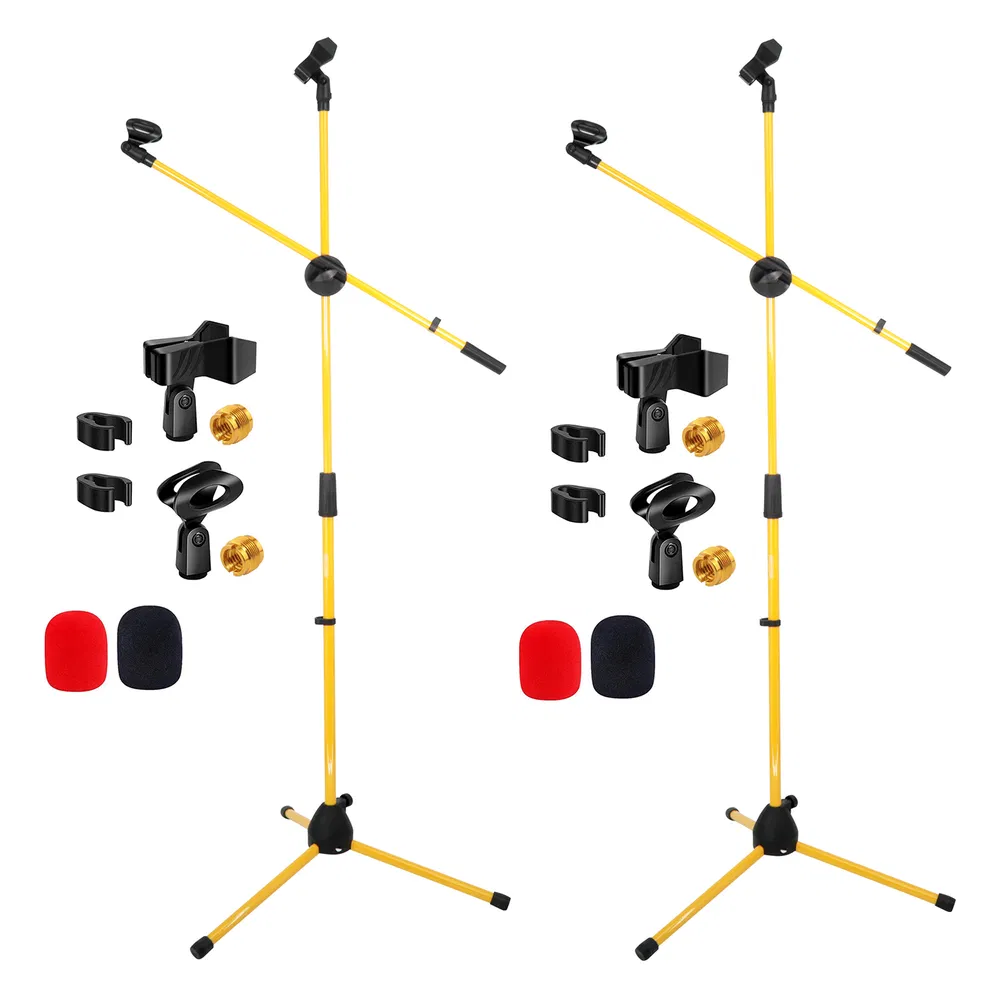 5 Core 2Pcs Mic Stand Floor Height Adjustable Tripod Microphone Stands w Extending Telescoping Boom Arm image 22