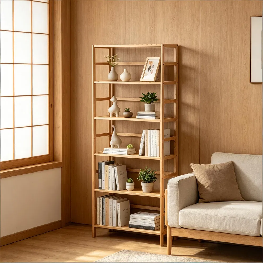 Bamboo Ladder Bookshelf, picture 5 of 5