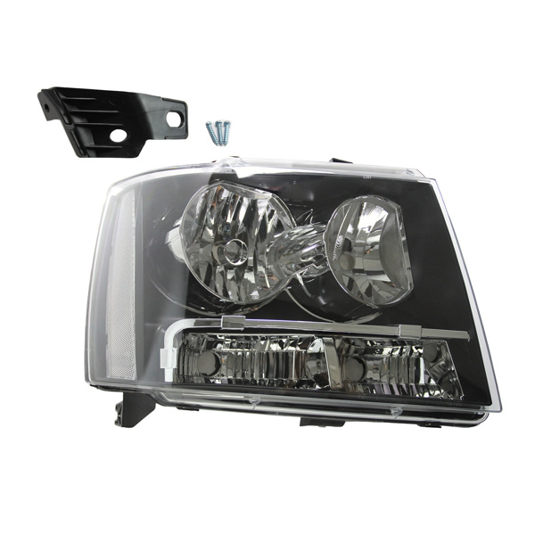 大灯总成-2007-2014 Chevy Avalanche-Black 透明侧反光片-54