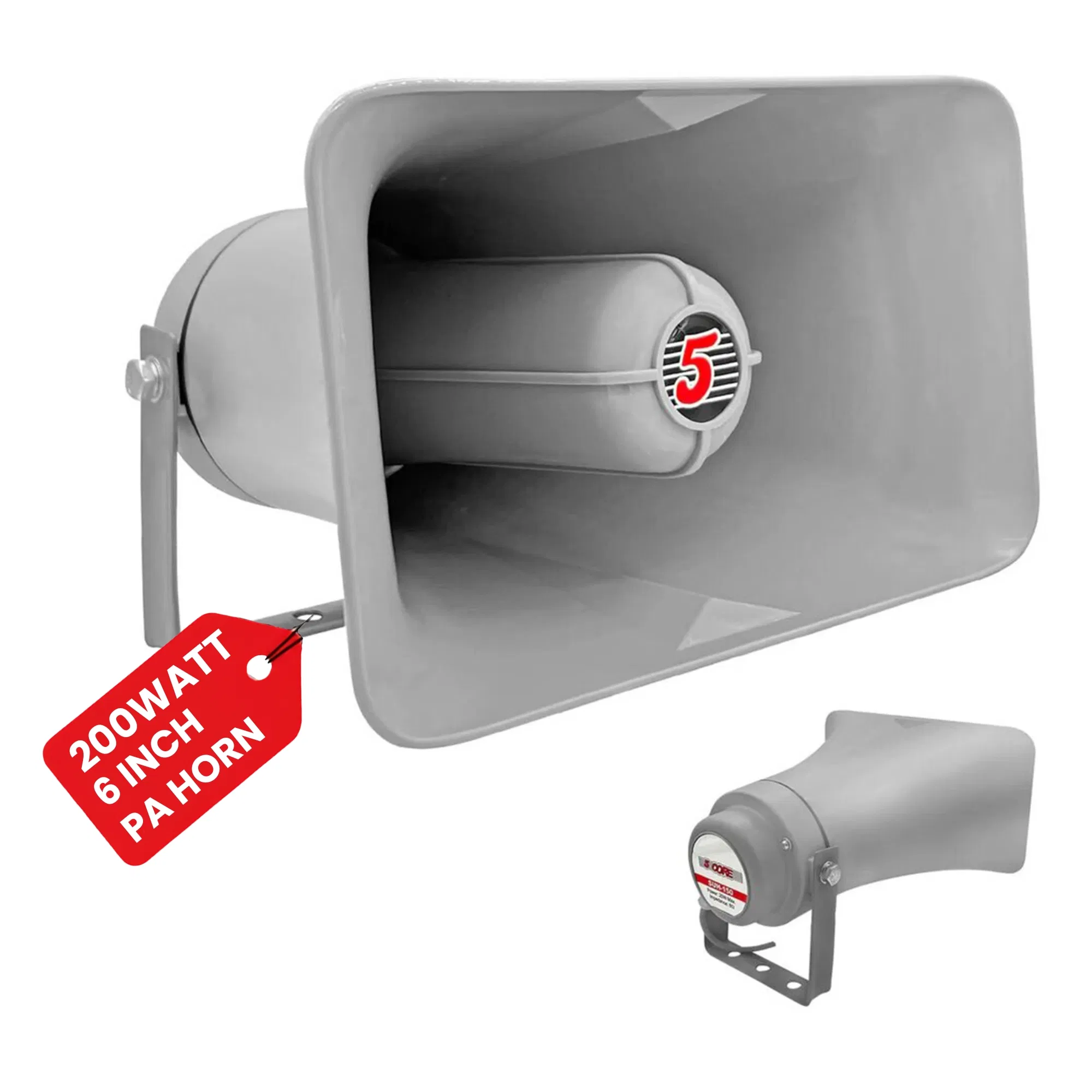 5 Core PA Horn 10/13/16" Loud Speaker Indoor Outdoor Bull Horn All Weather