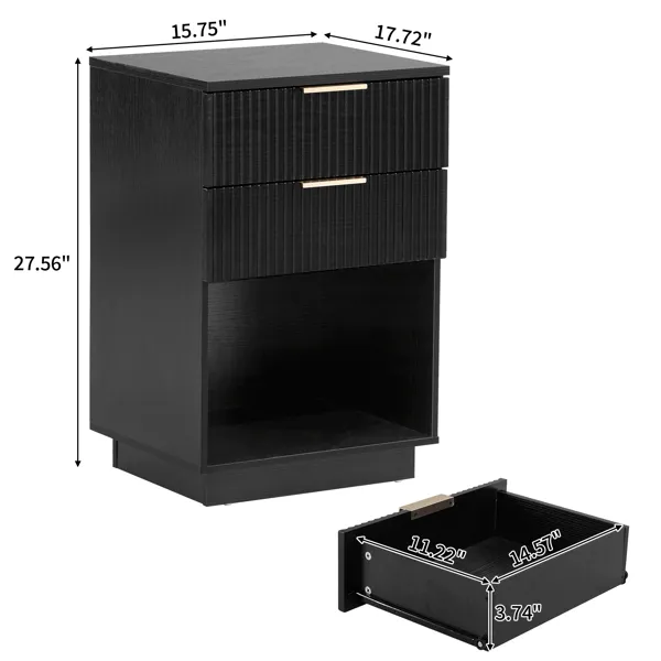 Two-Drawer Bedside Cabinet, picture 4 of 5