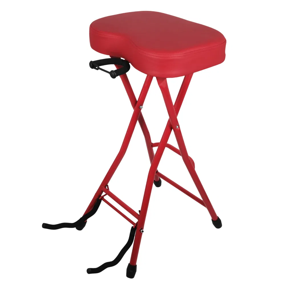 5Core Guitar Stool 3.15" Padded Chair Foldable Heavy Duty Music Seat Built in Foot Rest Guitar Stand image 16