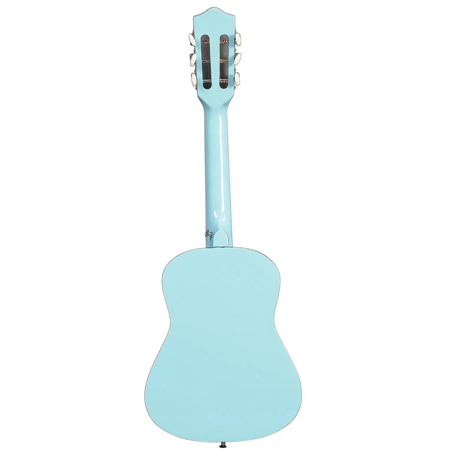 Sky-blue color 30-inch Round Acoustic Guitar with Picks, Strings, Capo, Case, Tuner, and Strap image 3