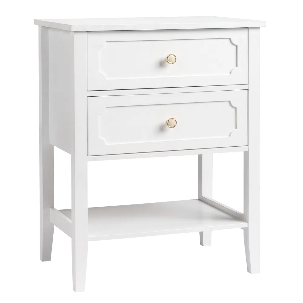 Wood Nightstand with 2 Drawers, picture 5 of 5