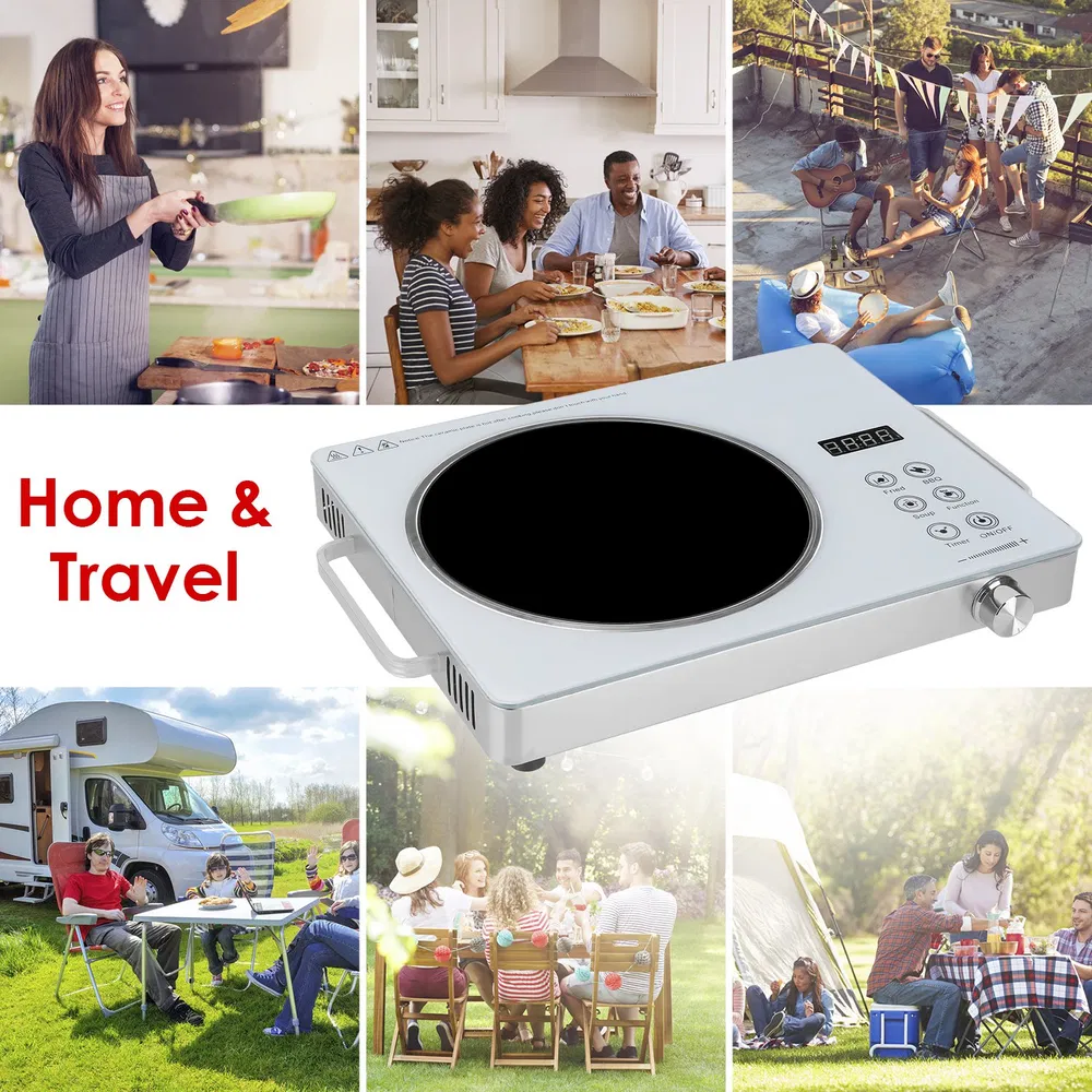 Portable Electric Single Burner Cooktop 3500W 110V, Heat-Resistant Glass Surface (Easy to Clean) with…