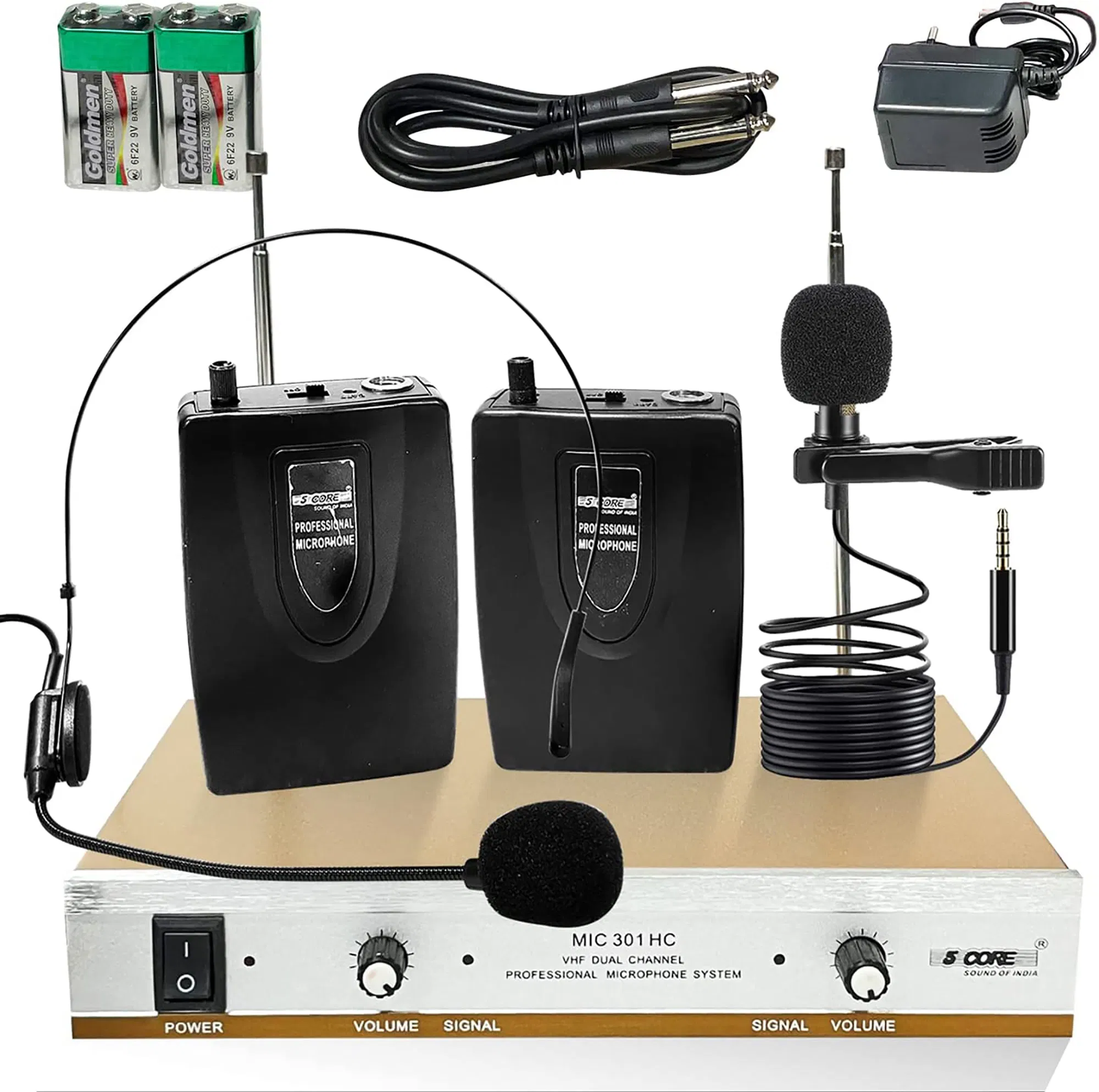 5 Core Wireless Microphone System Professional Mic for On Stage Studio
