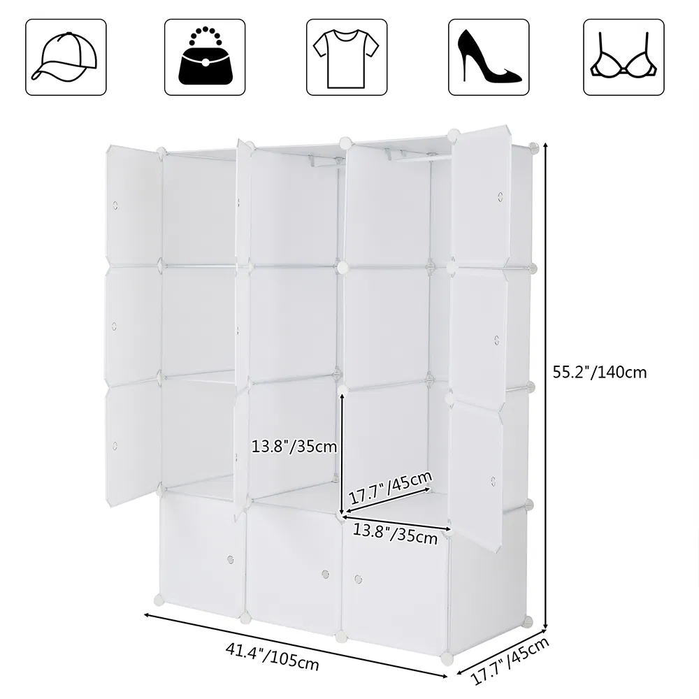 12 Cube Organizer with Hanging Rod, picture 4 of 5