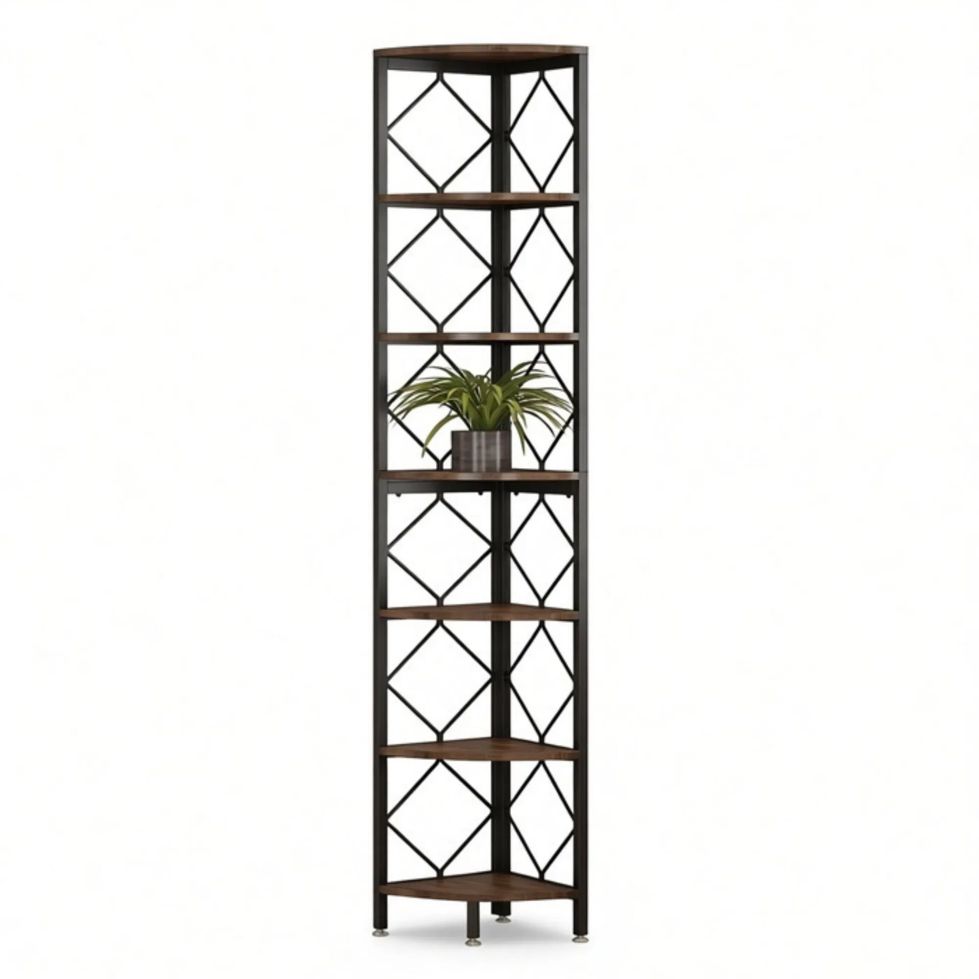 7-Tier Corner Bookshelf
