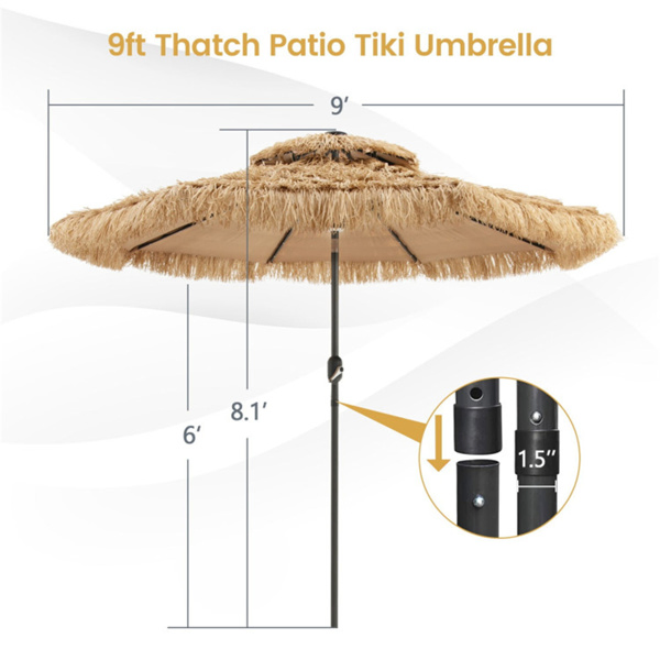 带Led灯的9英尺便携式沙滩伞(amazon shipping-发货, WALMART禁止销售)-15