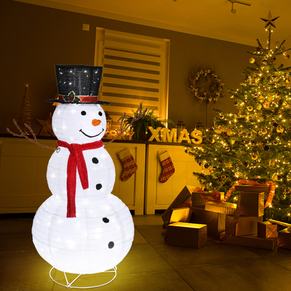 [Replace 62175283]60*60*120cm 30.00V 3.60W  Snowman Snow Fleece Garden Snowman Decoration White-31