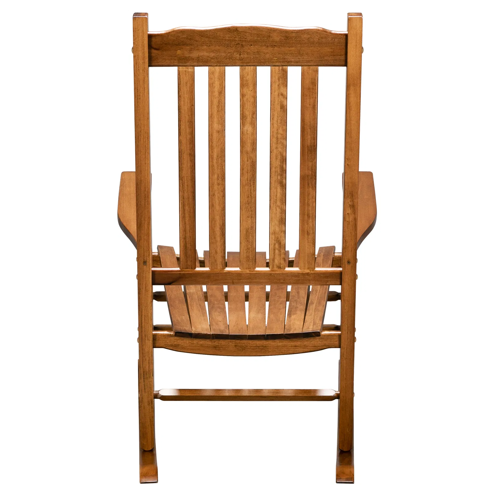 68.5*86*115CM Square Wooden Rocking Chair Wavy Backboard White image 4