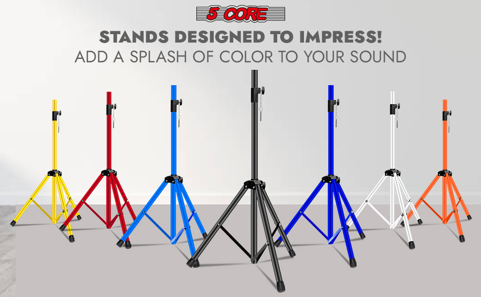 5 Core Speaker Stand Tripod Floor Heavy Duty Adjustable Up to 72 Inch DJ Studio Monitor Stands Pole Mount image 15