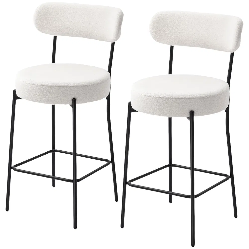 Upholstered Bar Stools with Backrest, picture 5 of 5