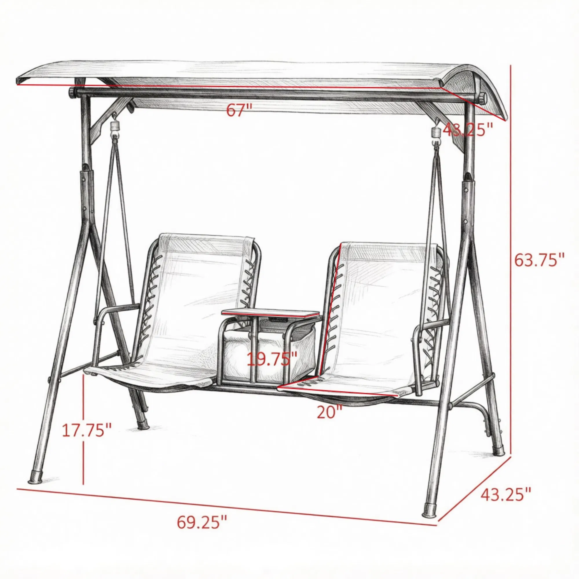 2-Seat Porch Swing, picture 4 of 5
