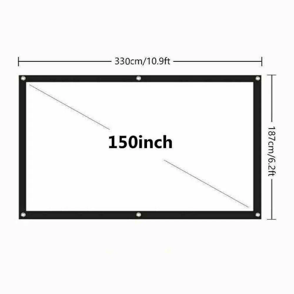 Portable Foldable Projector Screen 16:9 HD Outdoor Home Cinema Theater 3D Movie image 9