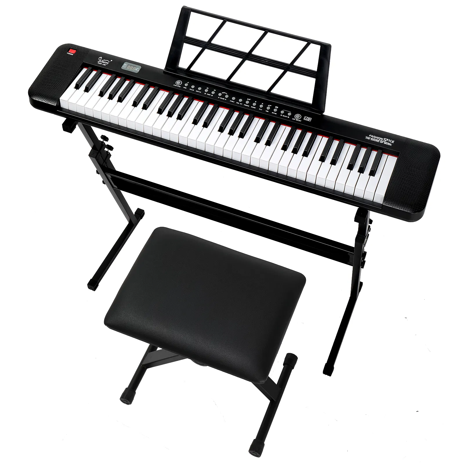 [Do Not Sell on Amazon] GEP-109 61 Key Lighting Keyboard with Piano Stand, Piano Bench, Built In… image 12